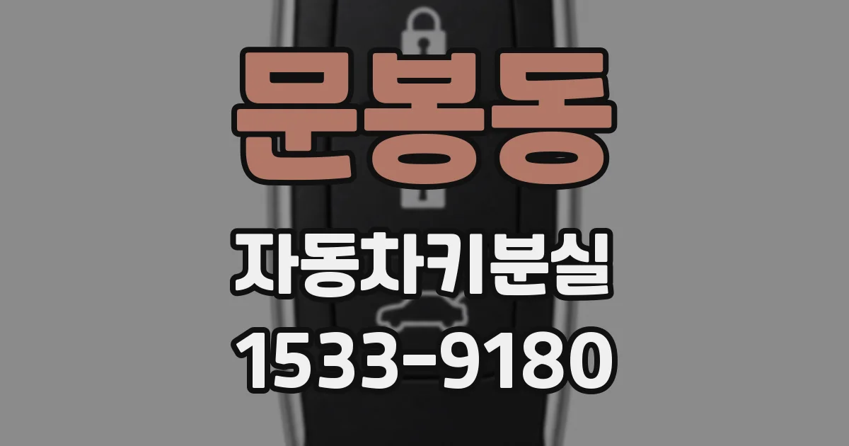 문봉동 자동차키분실
