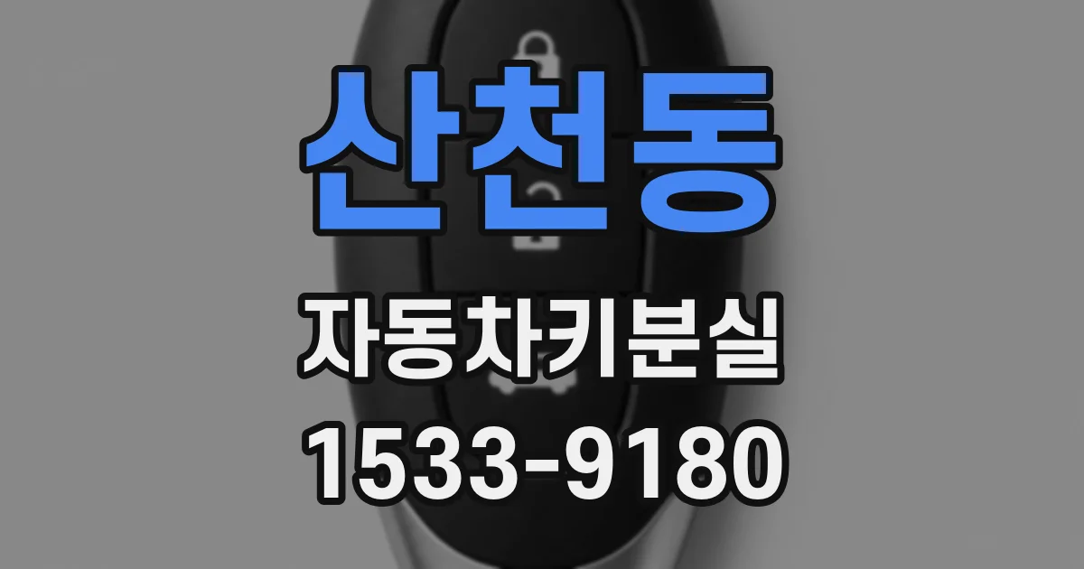 산천동 자동차키분실