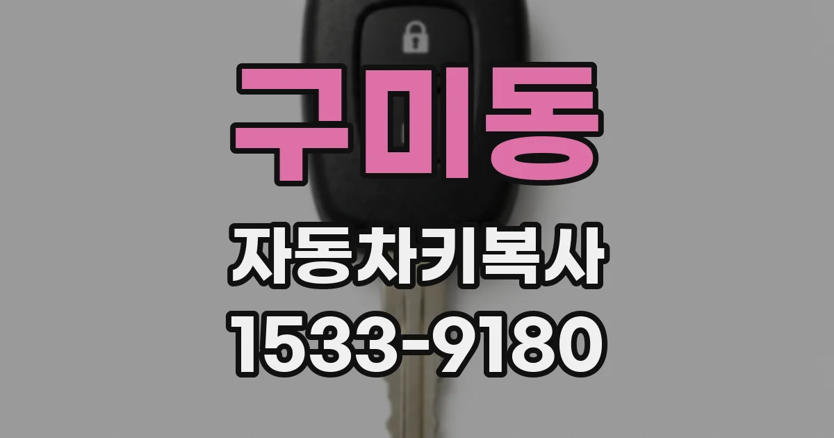 구미동 자동차키복사