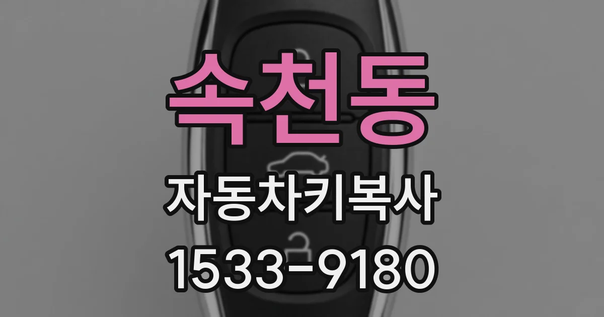 속천동 자동차키복사