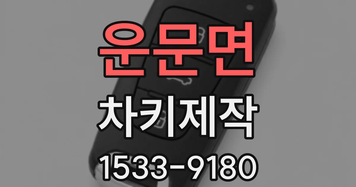운문면 차키제작