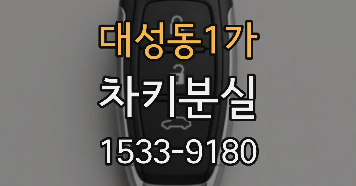 대성동1가 차키분실