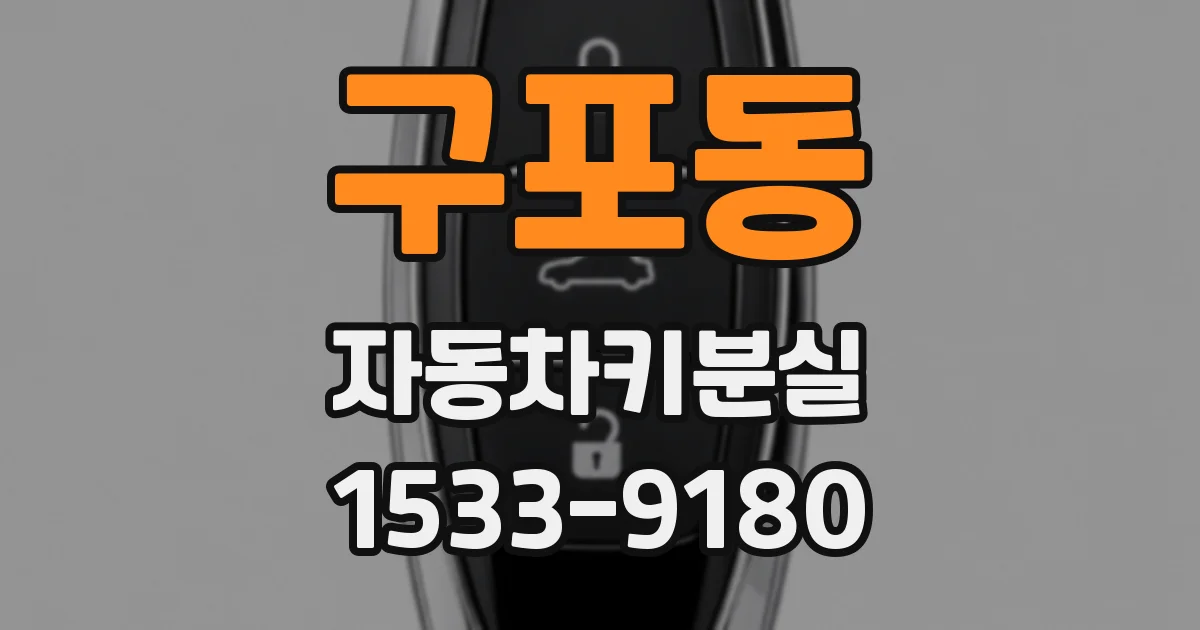 구포동 자동차키분실