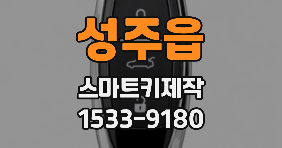 성주읍 스마트키제작