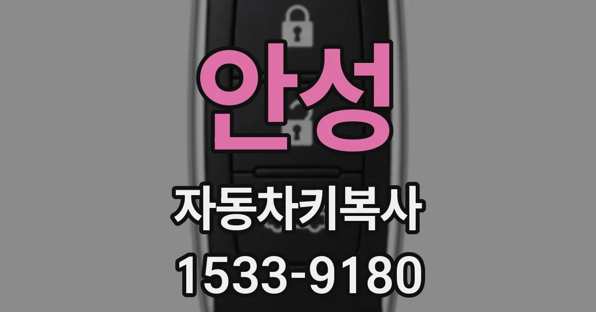 안성 자동차키복사