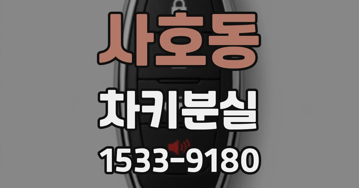 사호동 차키분실