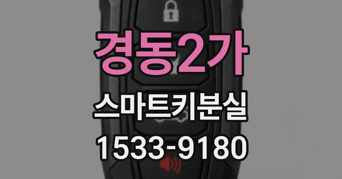 경동2가 스마트키분실