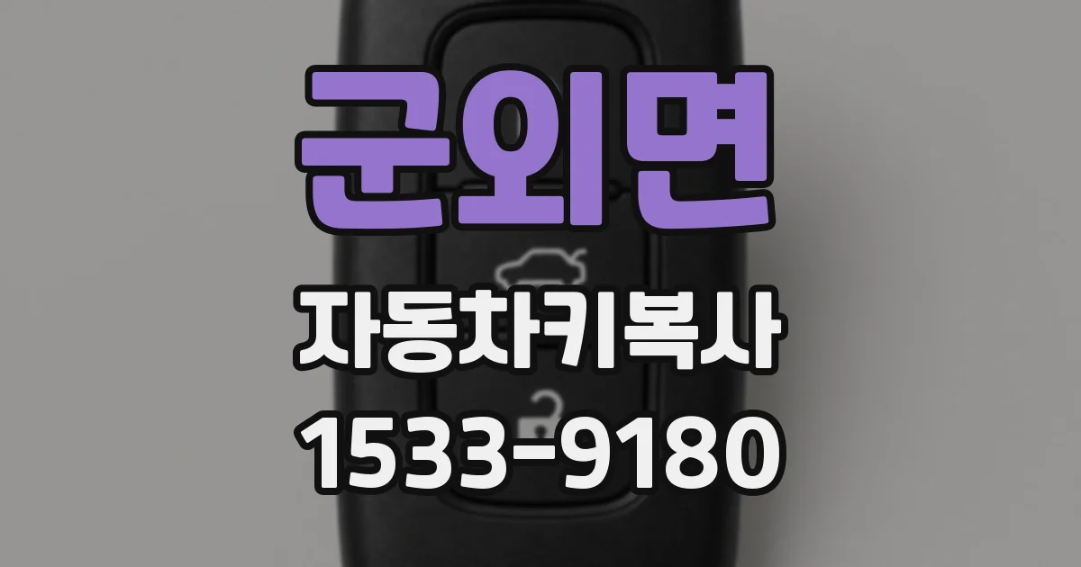 군외면 자동차키복사