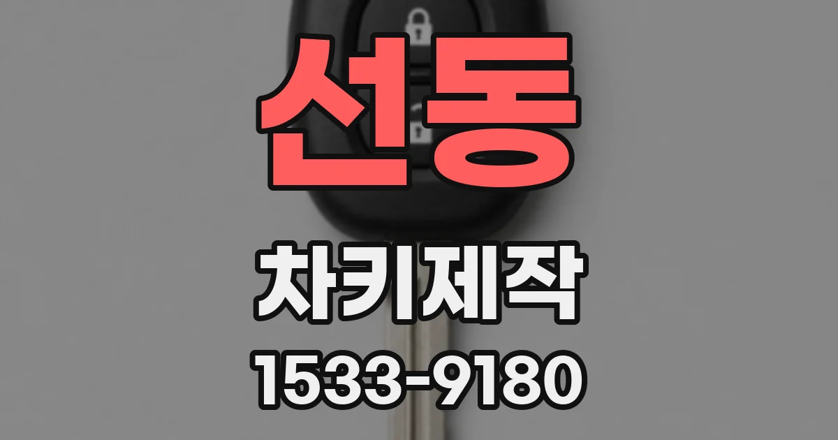 선동 차키제작