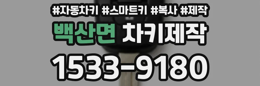 백산면 차키제작