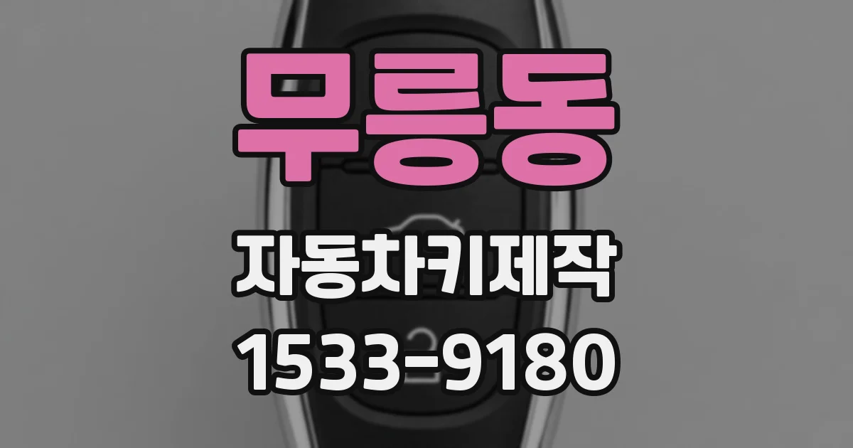 무릉동 자동차키제작