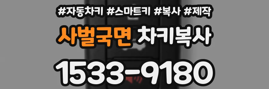 사벌국면 차키복사
