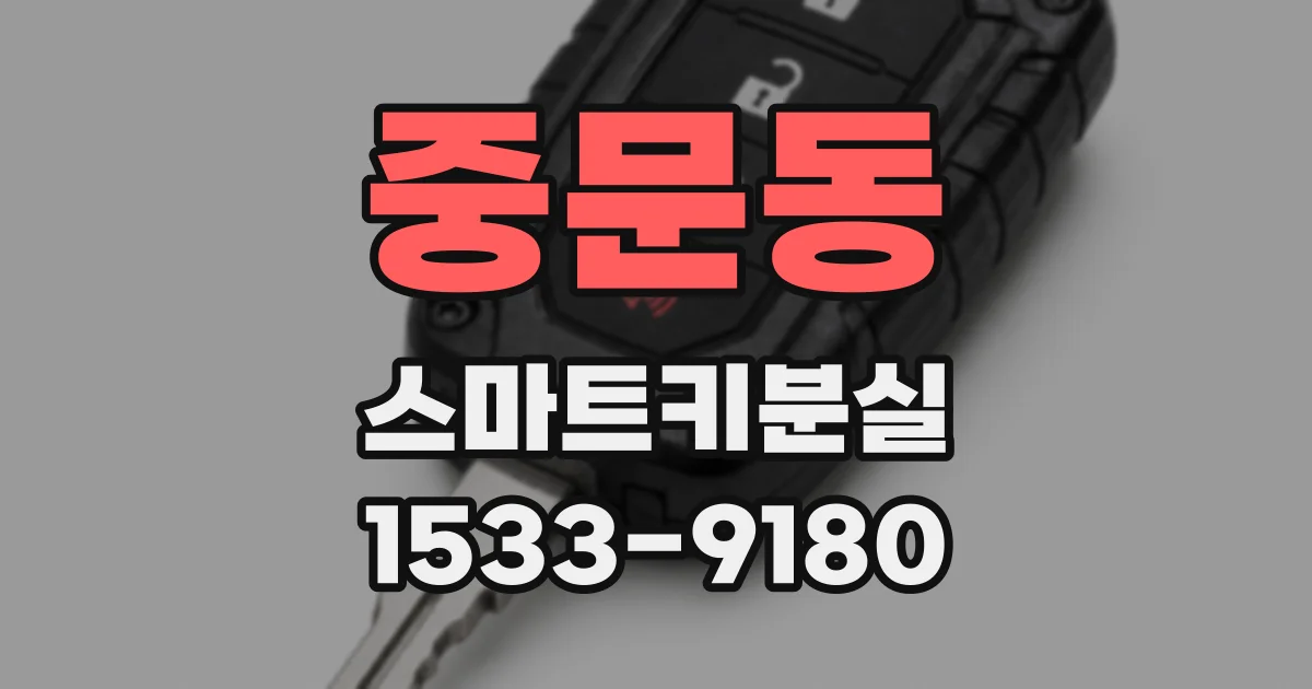 중문동 스마트키분실