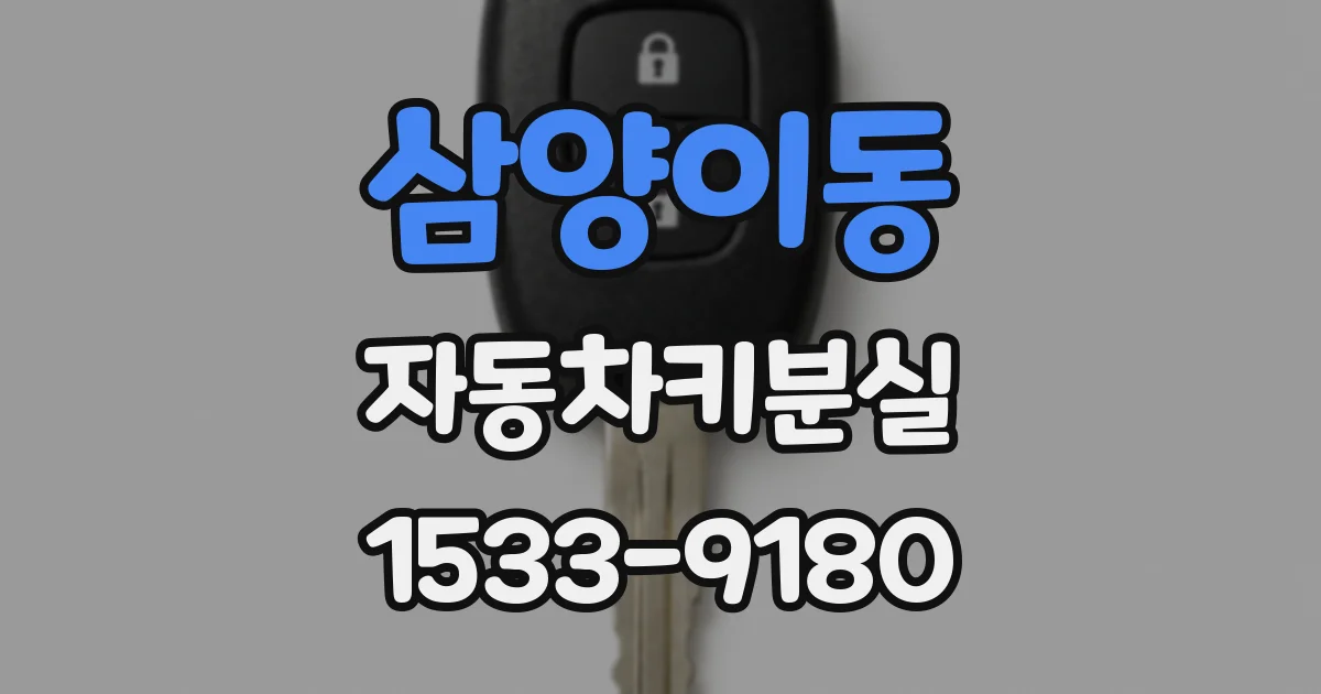 삼양이동 자동차키분실