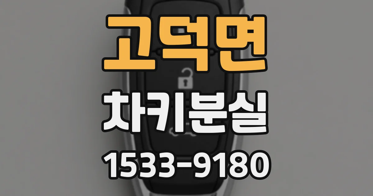고덕면 차키분실