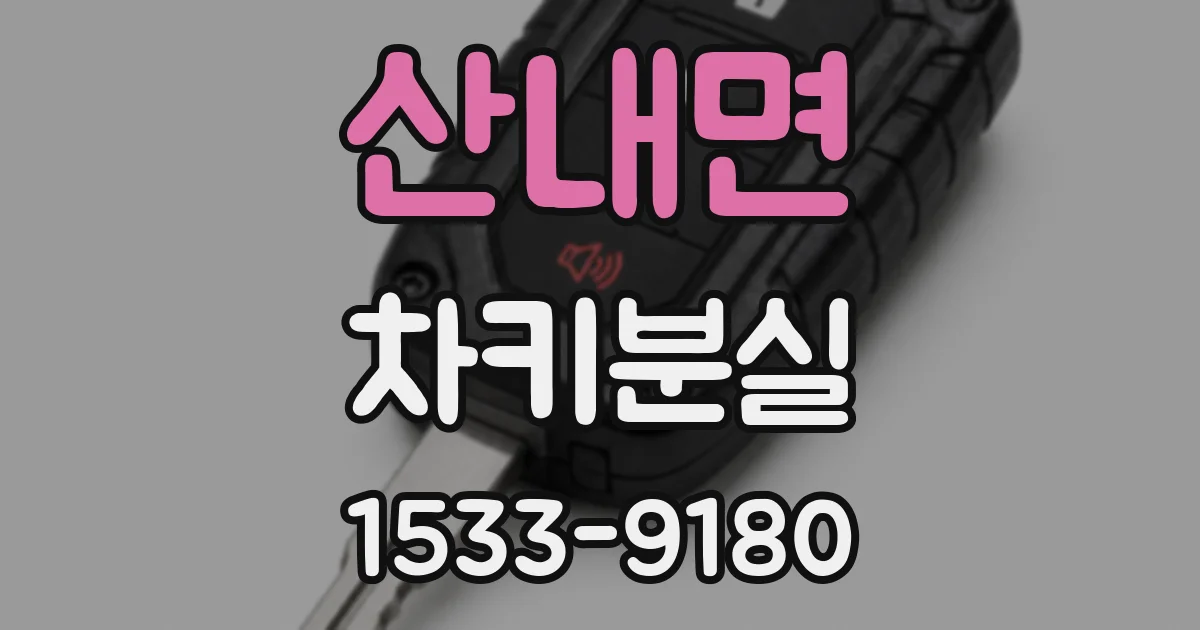 산내면 차키분실