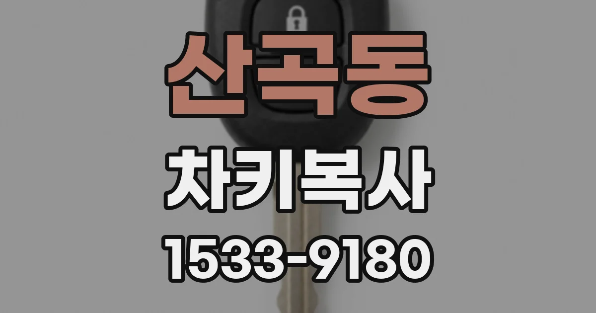 산곡동 차키복사