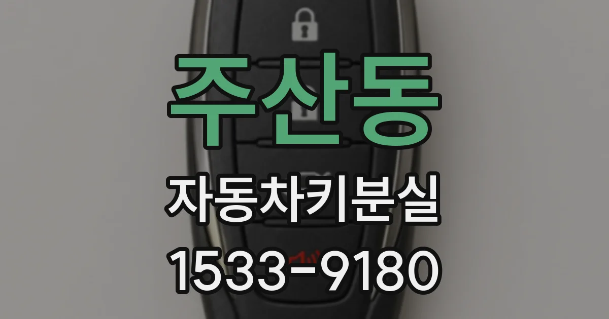 주산동 자동차키분실
