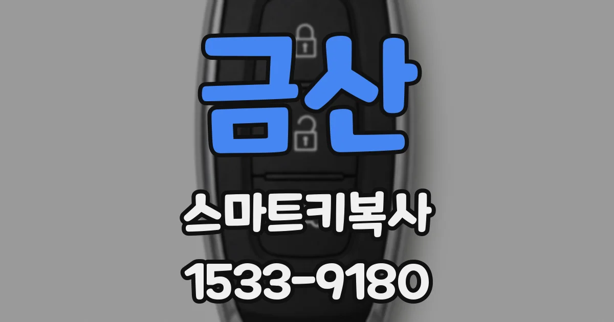 금산 스마트키복사