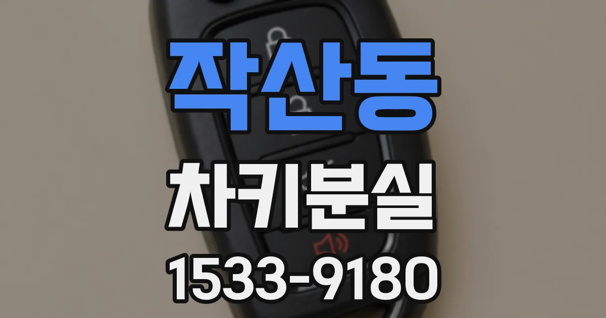 작산동 차키분실