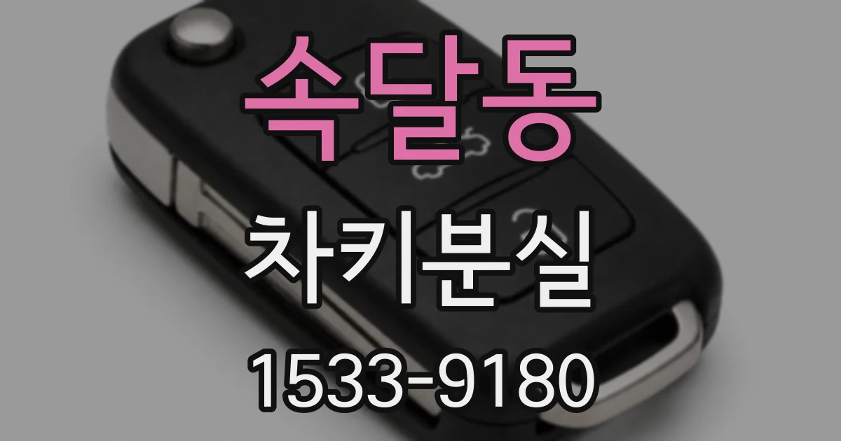 속달동 차키분실