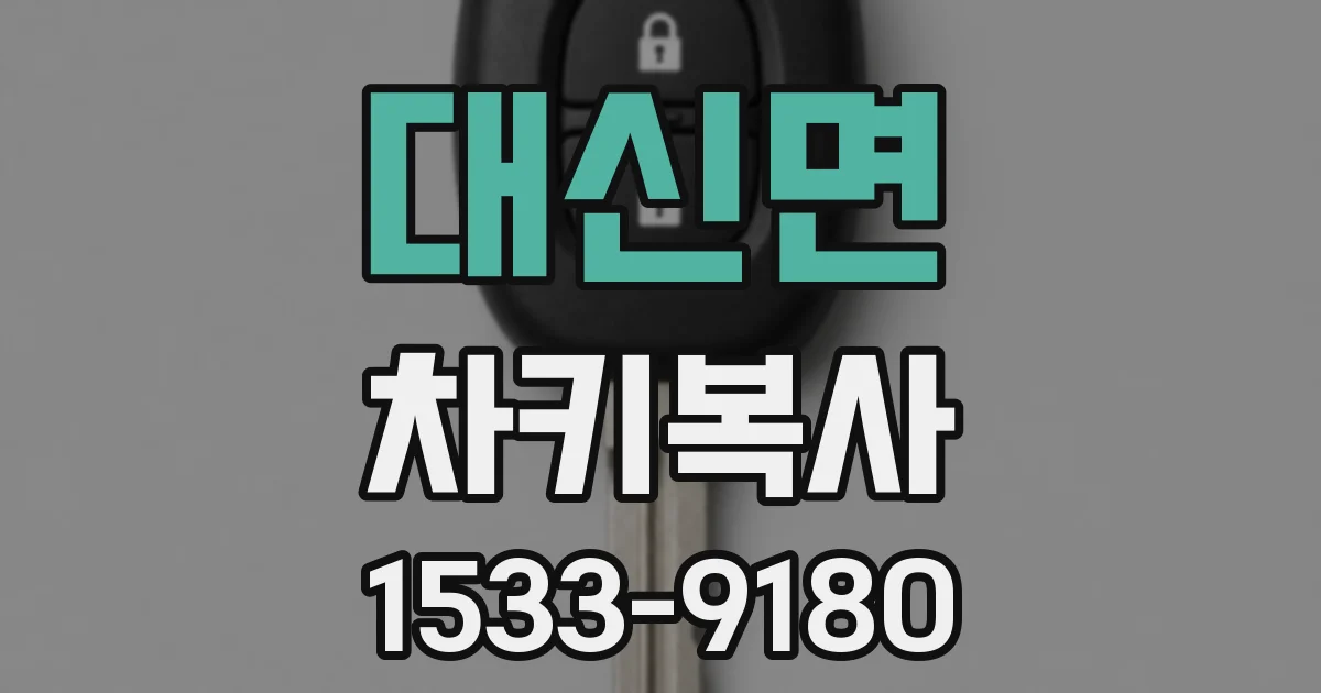 대신면 차키복사