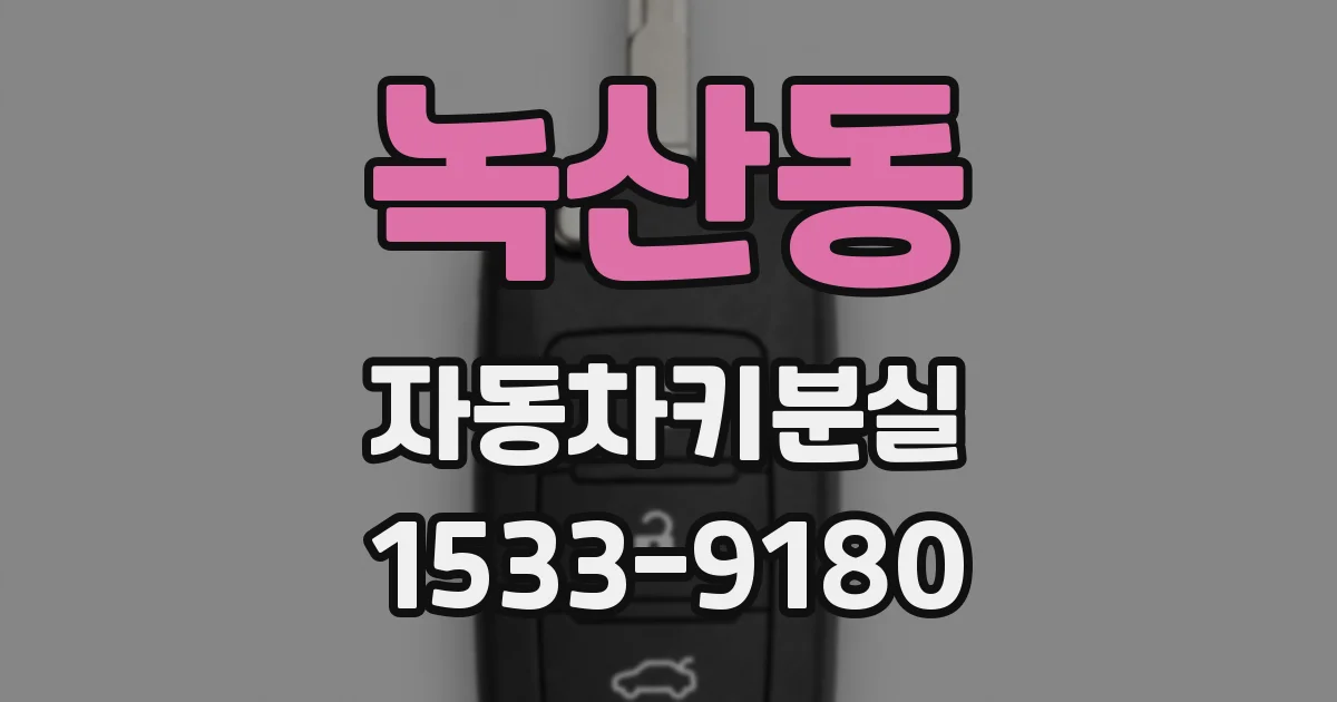 녹산동 자동차키분실