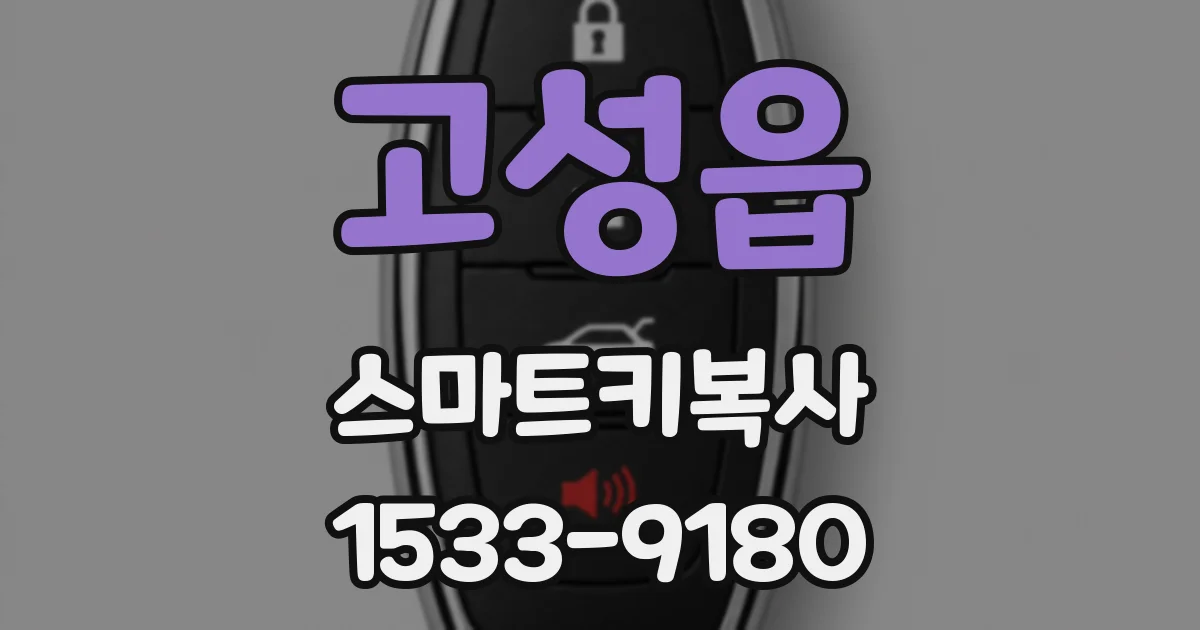 고성읍 스마트키복사