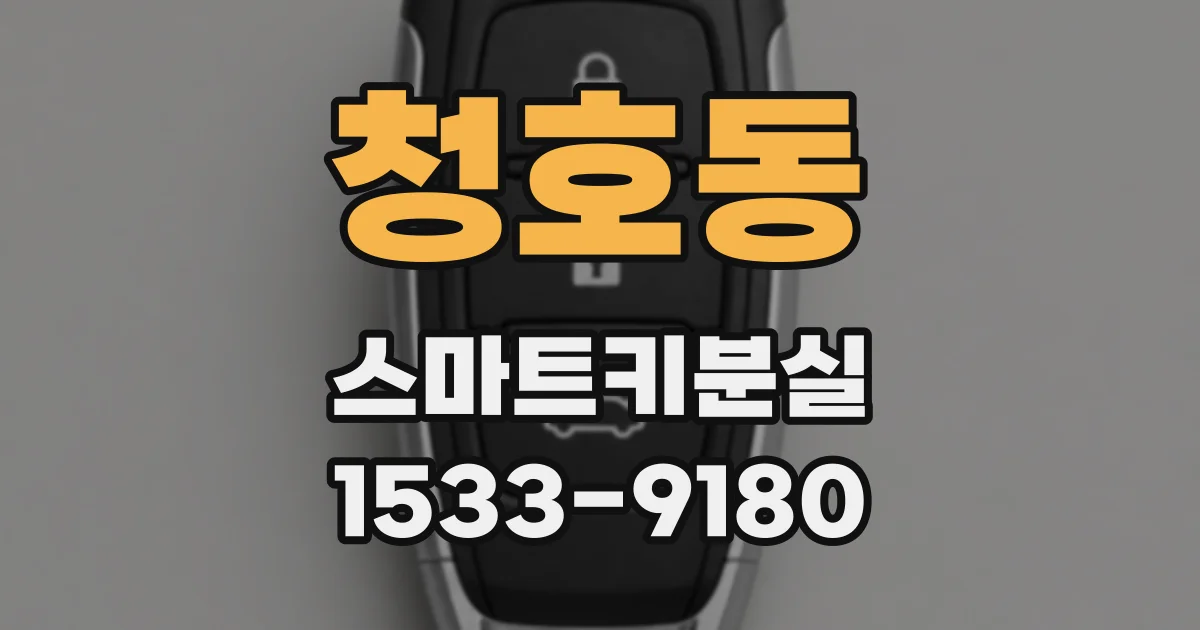 청호동 스마트키분실