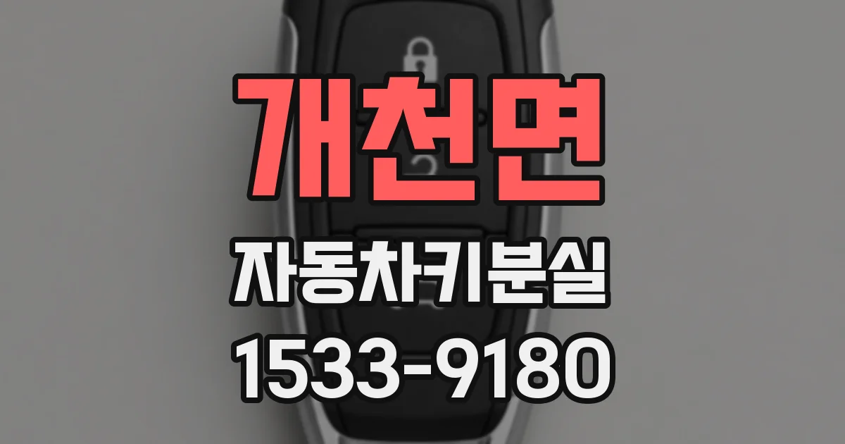 개천면 자동차키분실