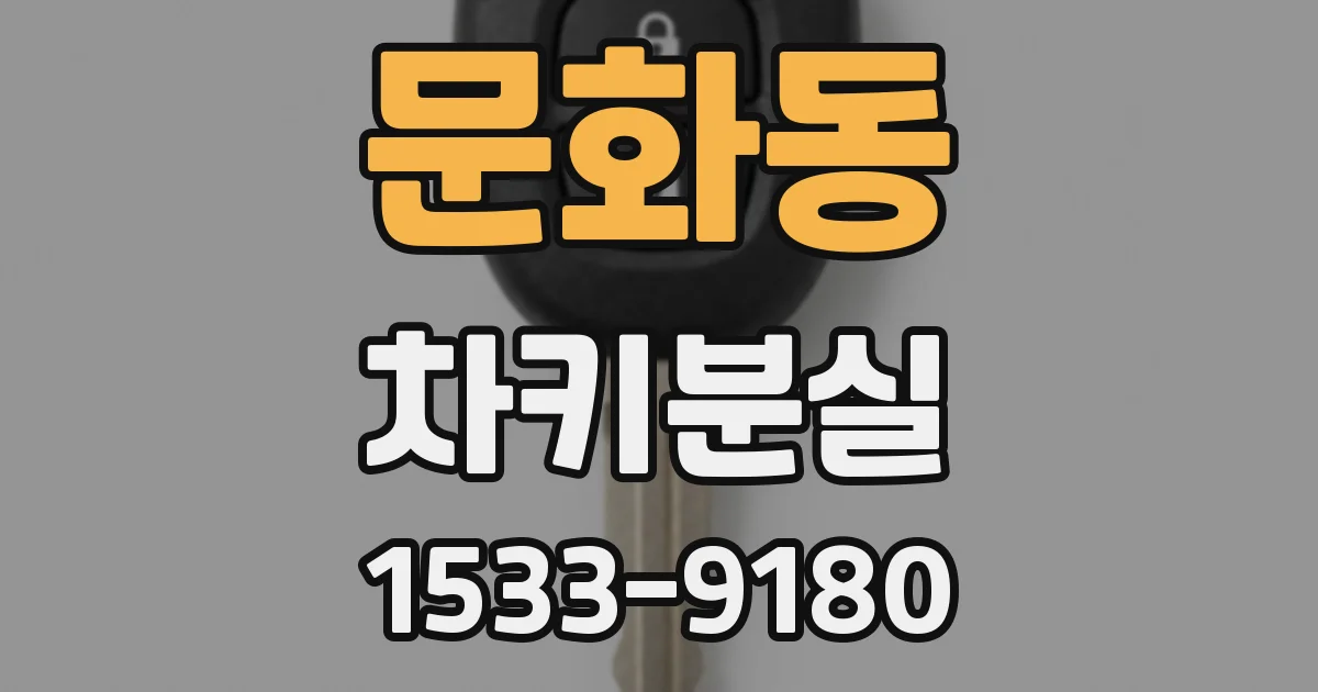 문화동 차키분실