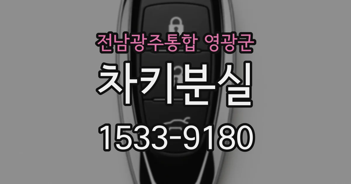 전남광주통합 영광군 차키분실