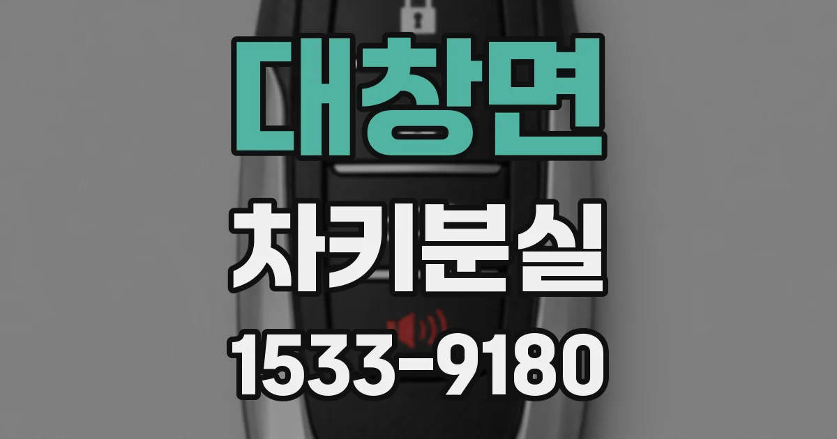 대창면 차키분실