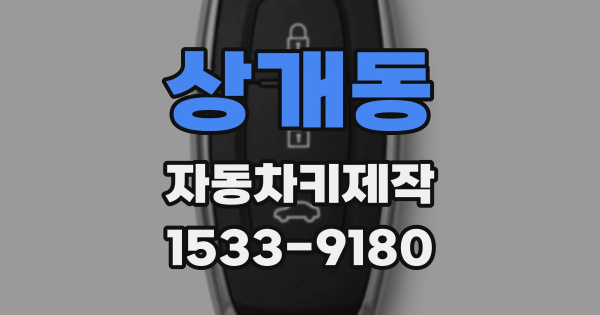 상개동 자동차키제작