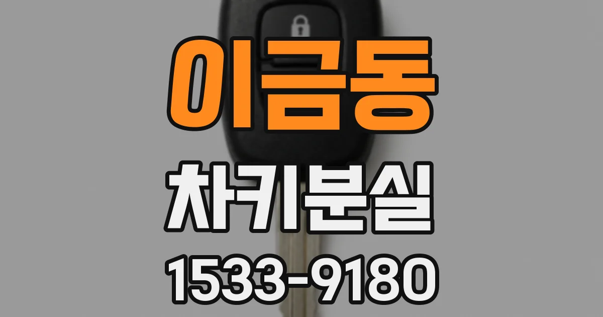 이금동 차키분실