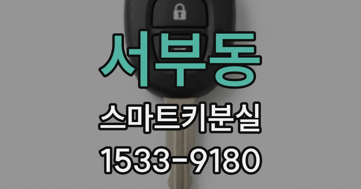 서부동 스마트키분실