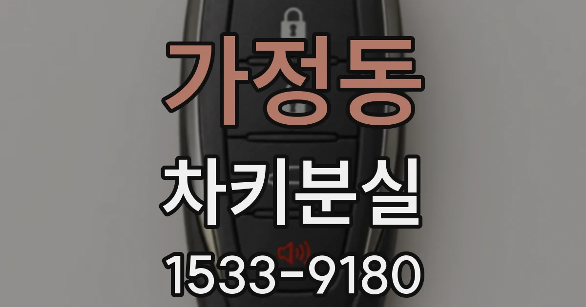 가정동 차키분실