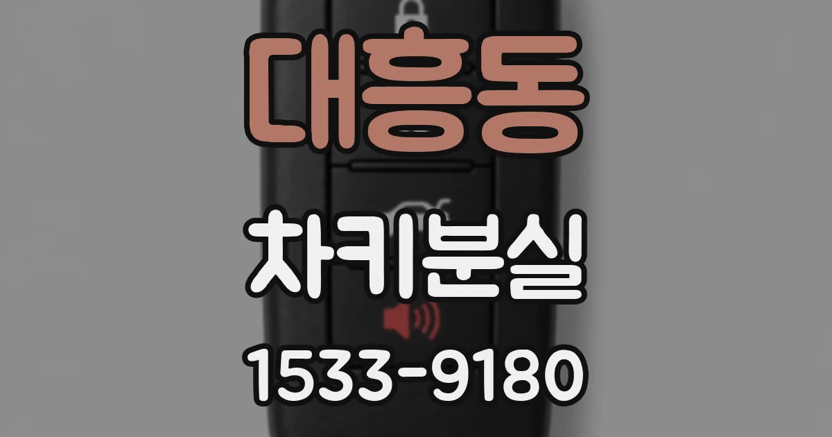 대흥동 차키분실