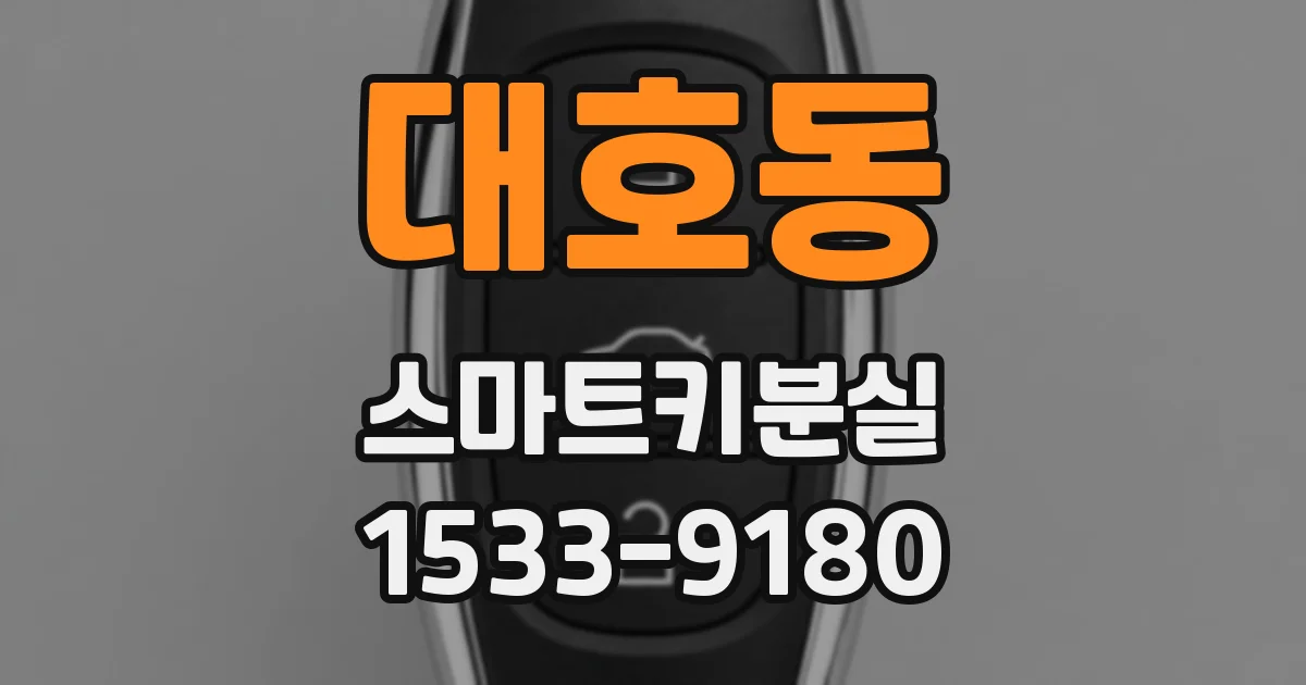 대호동 스마트키분실
