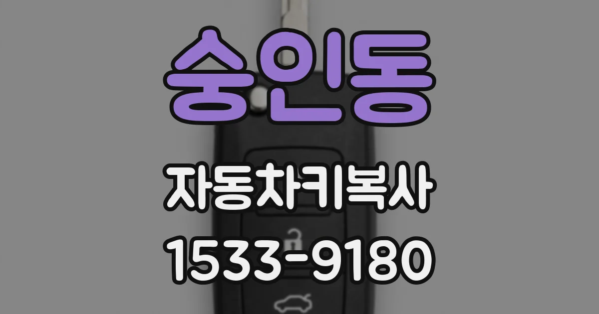 숭인동 자동차키복사
