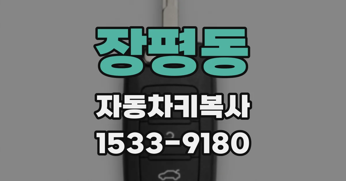 장평동 자동차키복사