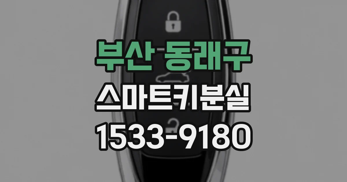 부산 동래구 스마트키분실