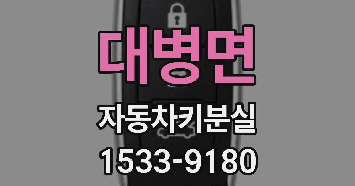 대병면 자동차키분실