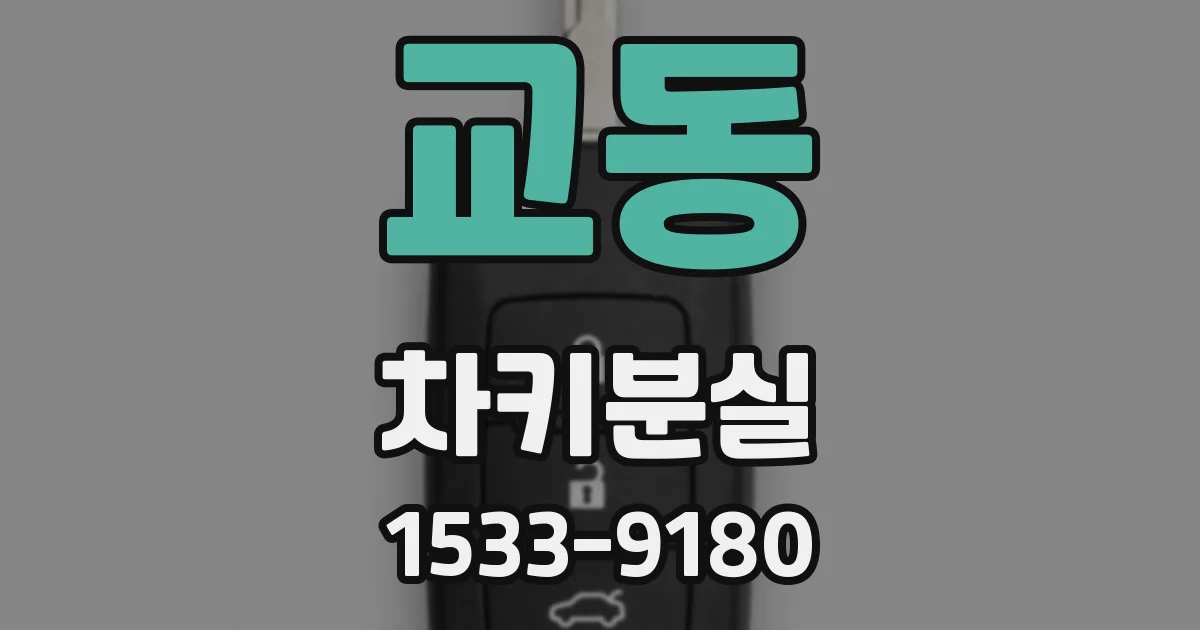 교동 차키분실