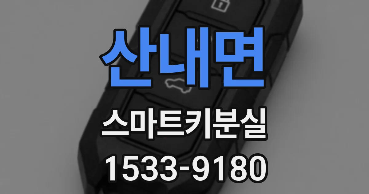 산내면 스마트키분실