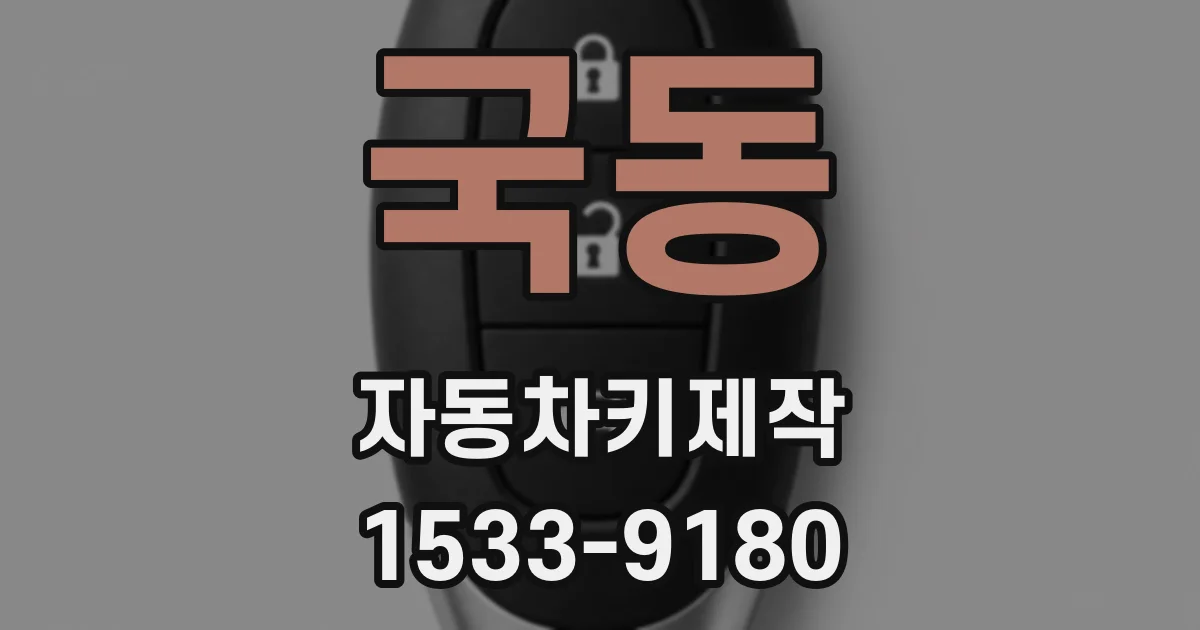 국동 자동차키제작