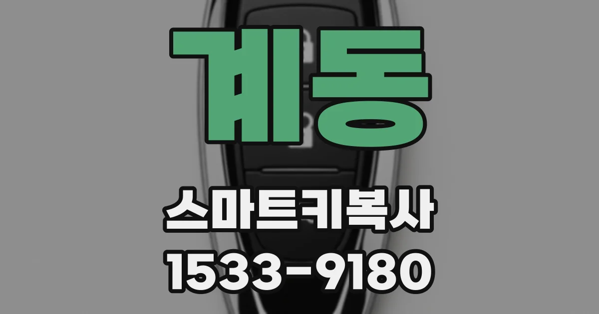 계동 스마트키복사