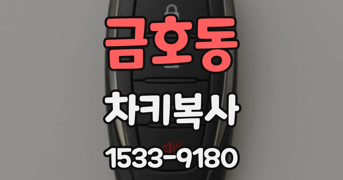금호동 차키복사