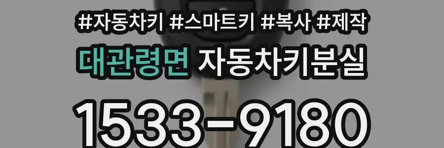 대관령면 자동차키분실
