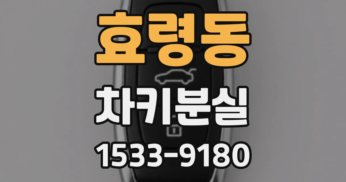 효령동 차키분실